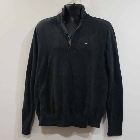Tommy Hilfiger charcoal gray XL pull over sweater - Picture 3 of 8